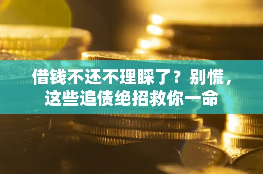 武汉借钱不还不理睬了？别慌，这些追债绝招救你一命